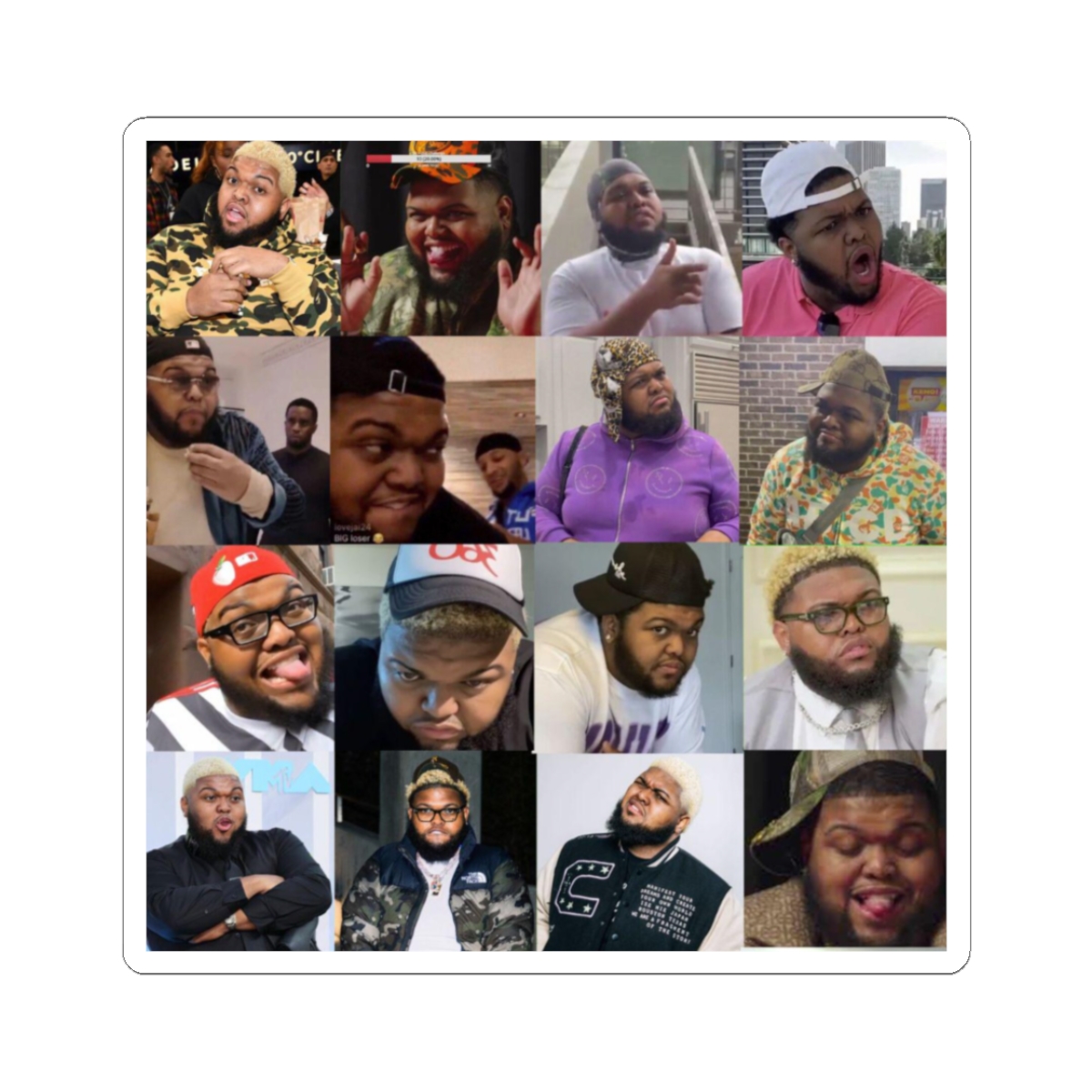 Druski Emotes Combo Sticker | Twitch Discord YouTube TikTok | Stream Emotes Stickers