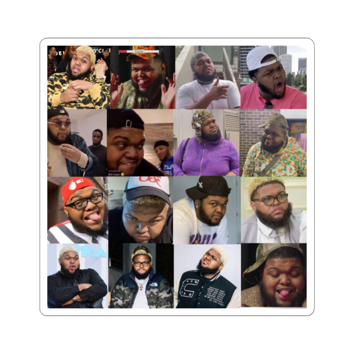Druski Emotes Combo Sticker | Twitch Discord YouTube TikTok | Stream Emotes Stickers