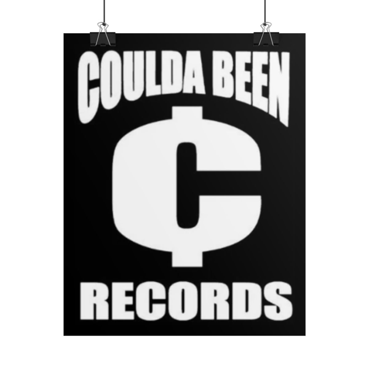 Coulda Been C Records Poster | Black White Music Logo Wall Art | Druski